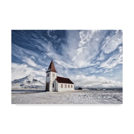 Mike Kreiten 'Hellnar Chuch In Spring' Canvas Art,22x32